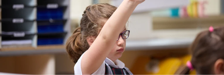 Students at Holy Name Parish School in class