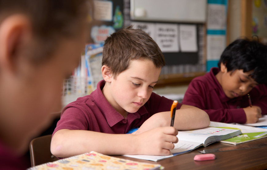 BW0A5961 Students at Holy Name Parish School in class