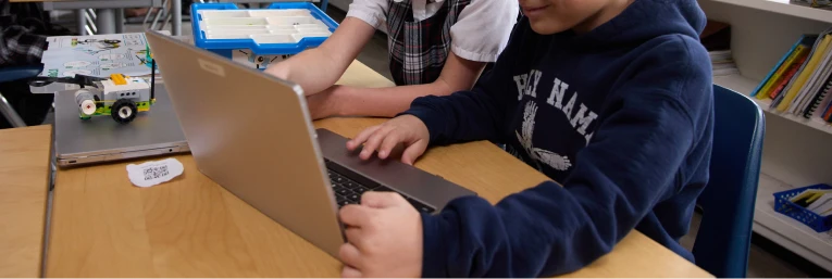 Students at Holy Name Parish School in class