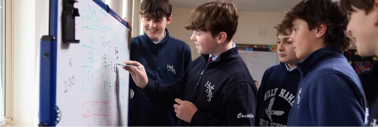 Students at Holy Name Parish School in class